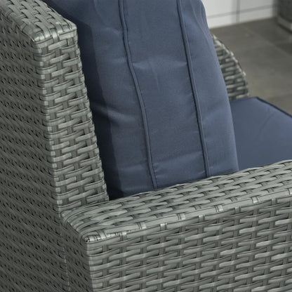 Outsunny Six-piece Outdoor Rattan Dining Set