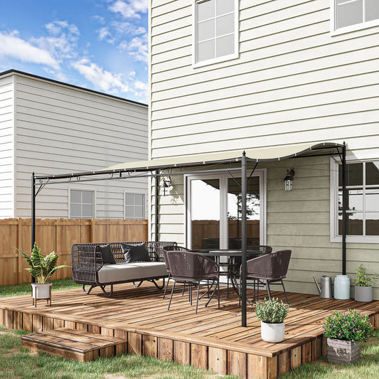 Outsunny 4 x 3 Meters Canopy Metal Wall