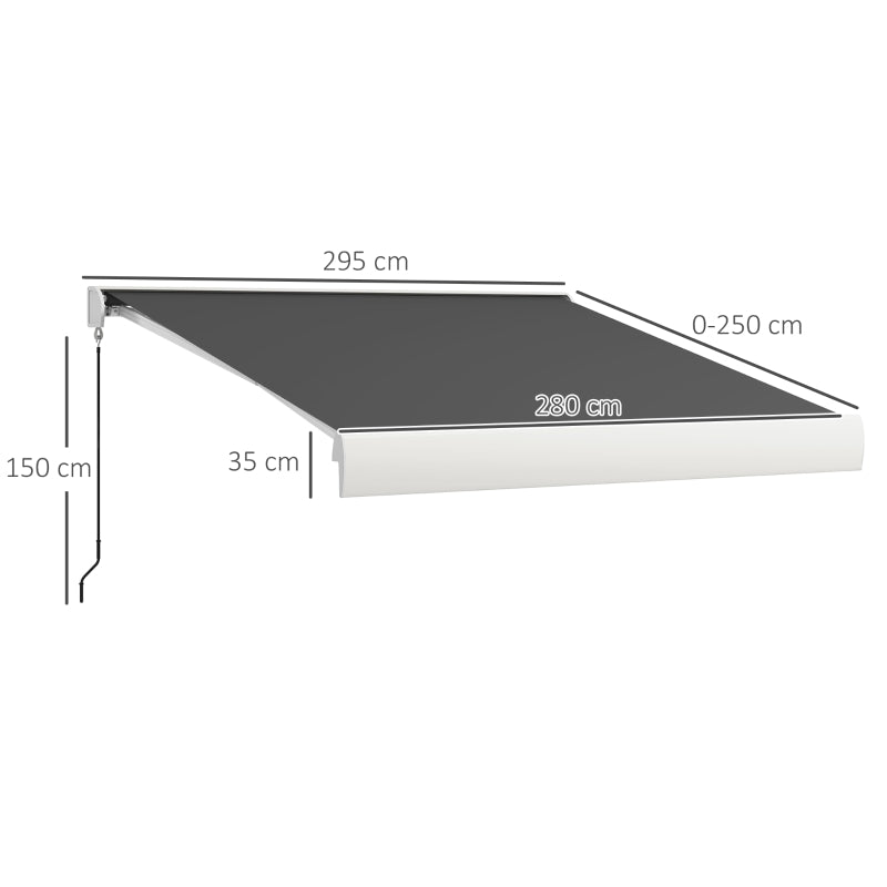 Outsunny 2.5 x 3m Electric Cassette Awning