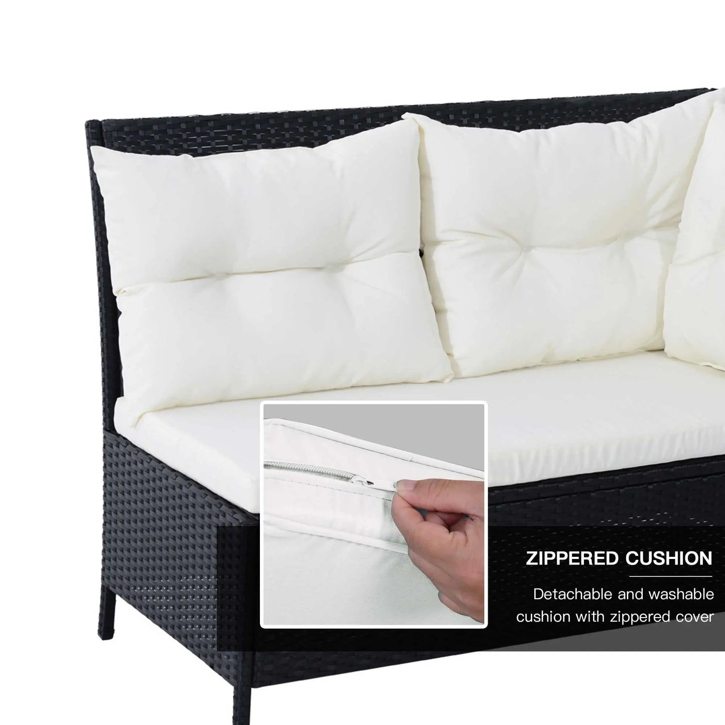 Outsunny 8-Seater Garden Rattan Furniture