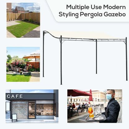 Outsunny 4 x 3 Meters Canopy Metal Wall