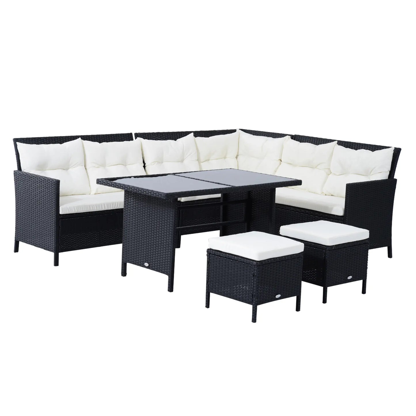 Outsunny 8-Seater Garden Rattan Furniture