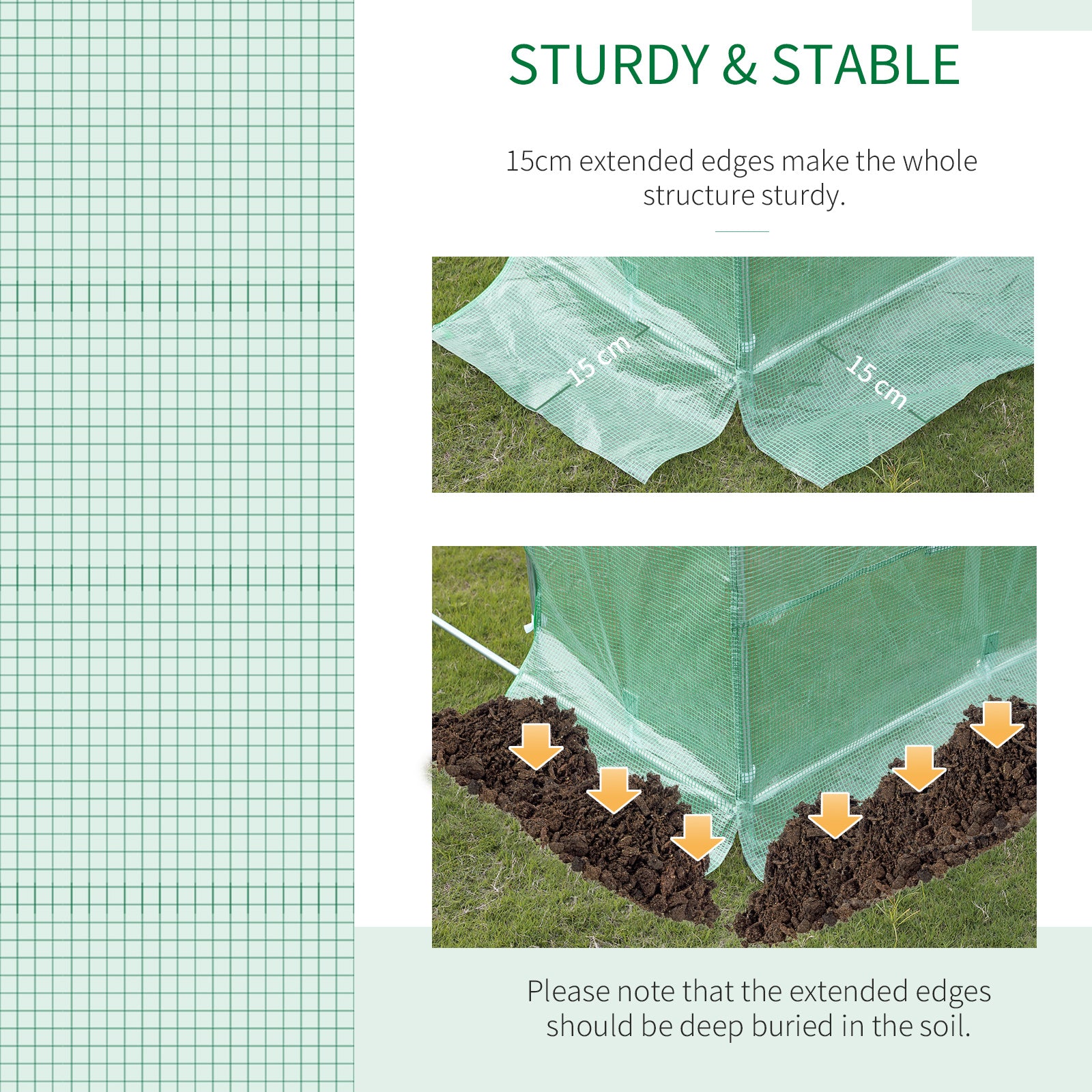 Greenhouse Polytunnel Flower Walk-In Shed Growing Steel Outdoor W/ Zipped Door