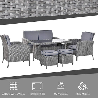 Fifi 6 Seater Rattan Sofa Set