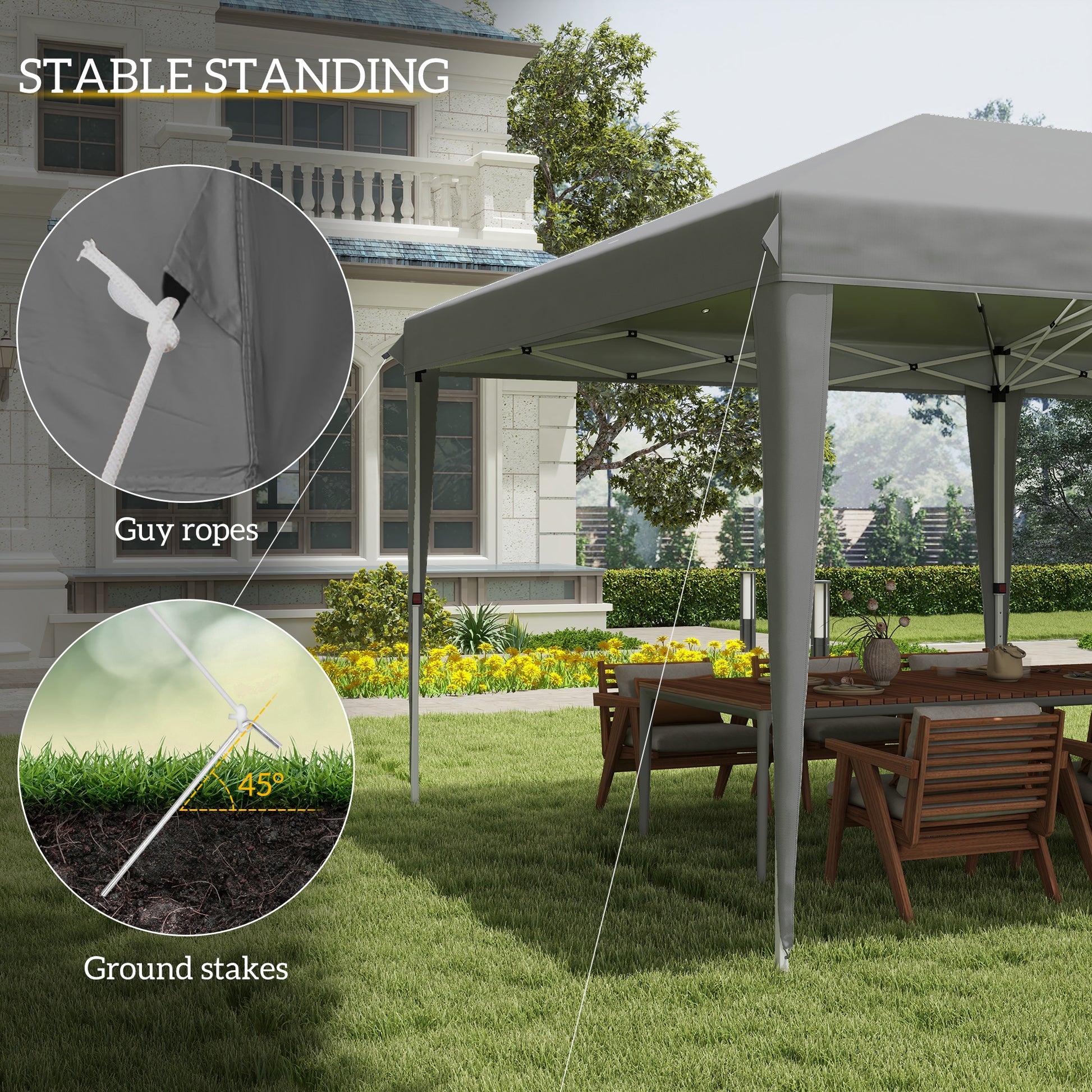 6 X 3M Garden Large Gazebo Canopy Waterproof Outdoor Party Tent Marquee