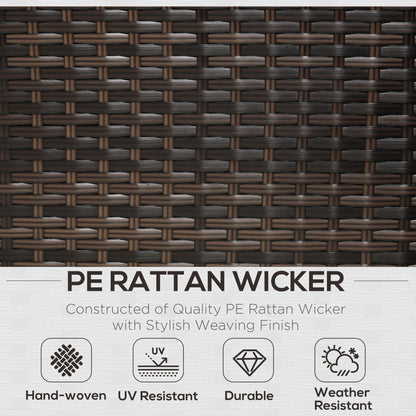 Rattan Garden Furniture Sofa Patio Conservatory Wicker W/Cushion 4-Seater