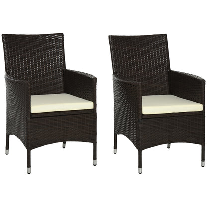 Rattan Chair Patio Sofa Chairs Set Cushioned Outdoor Rattan Furniture Armrests