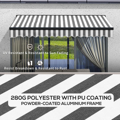 Outsunny 3 x 2m Aluminium Frame Electric Awning