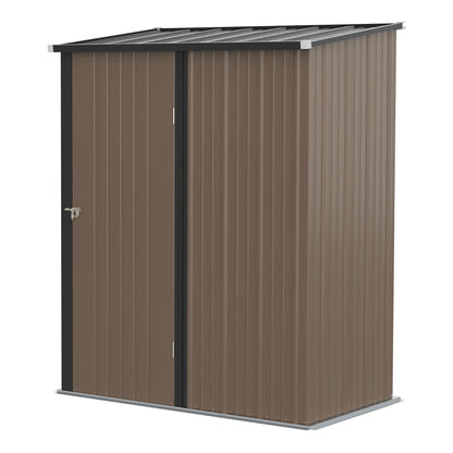 Outdoor Storage Shed Steel Garden Shed W/ Lockable Door for Garden