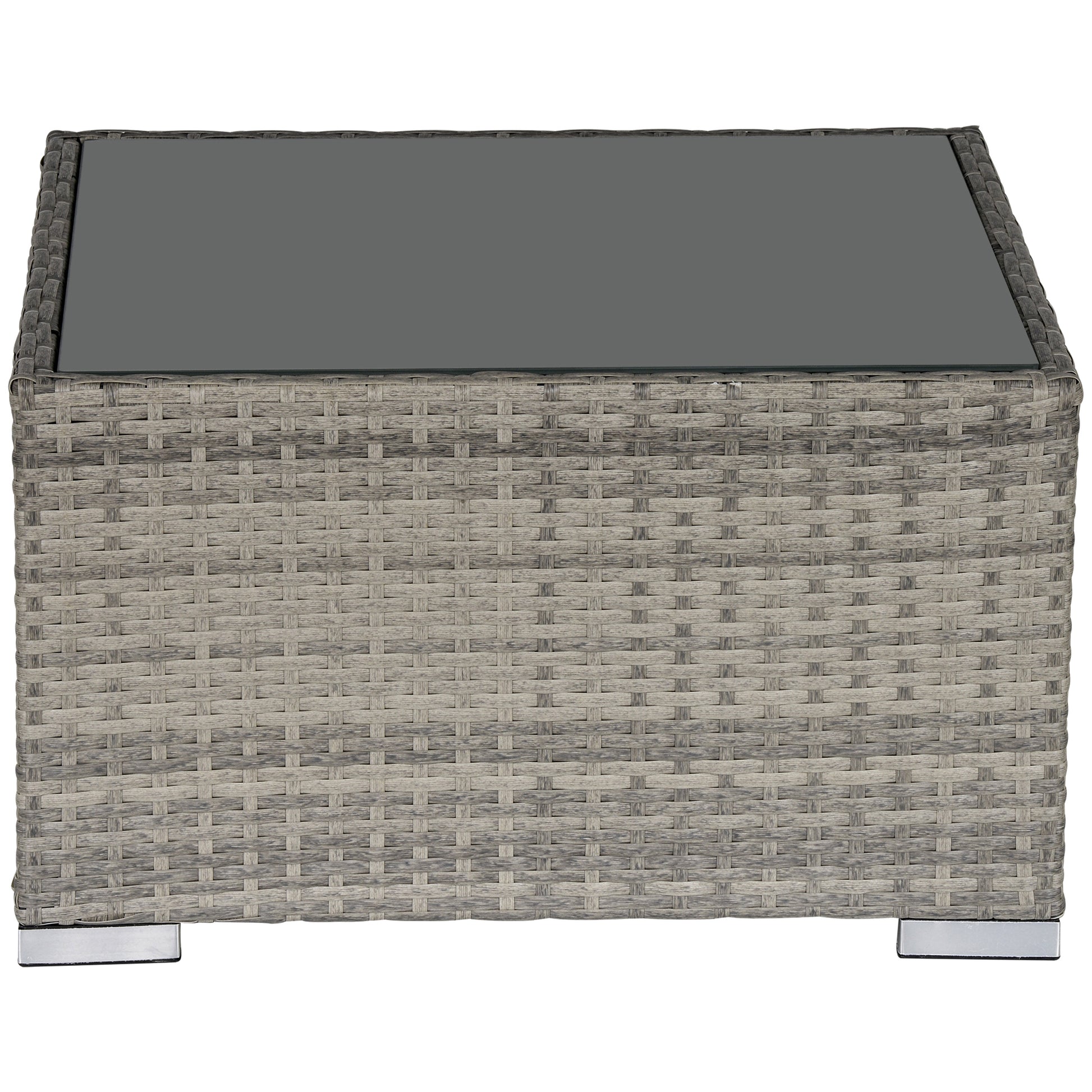 Garden Outdoor Rattan Corner Sofa,Single Sofa,Coffee Table Grey/Deep Grey
