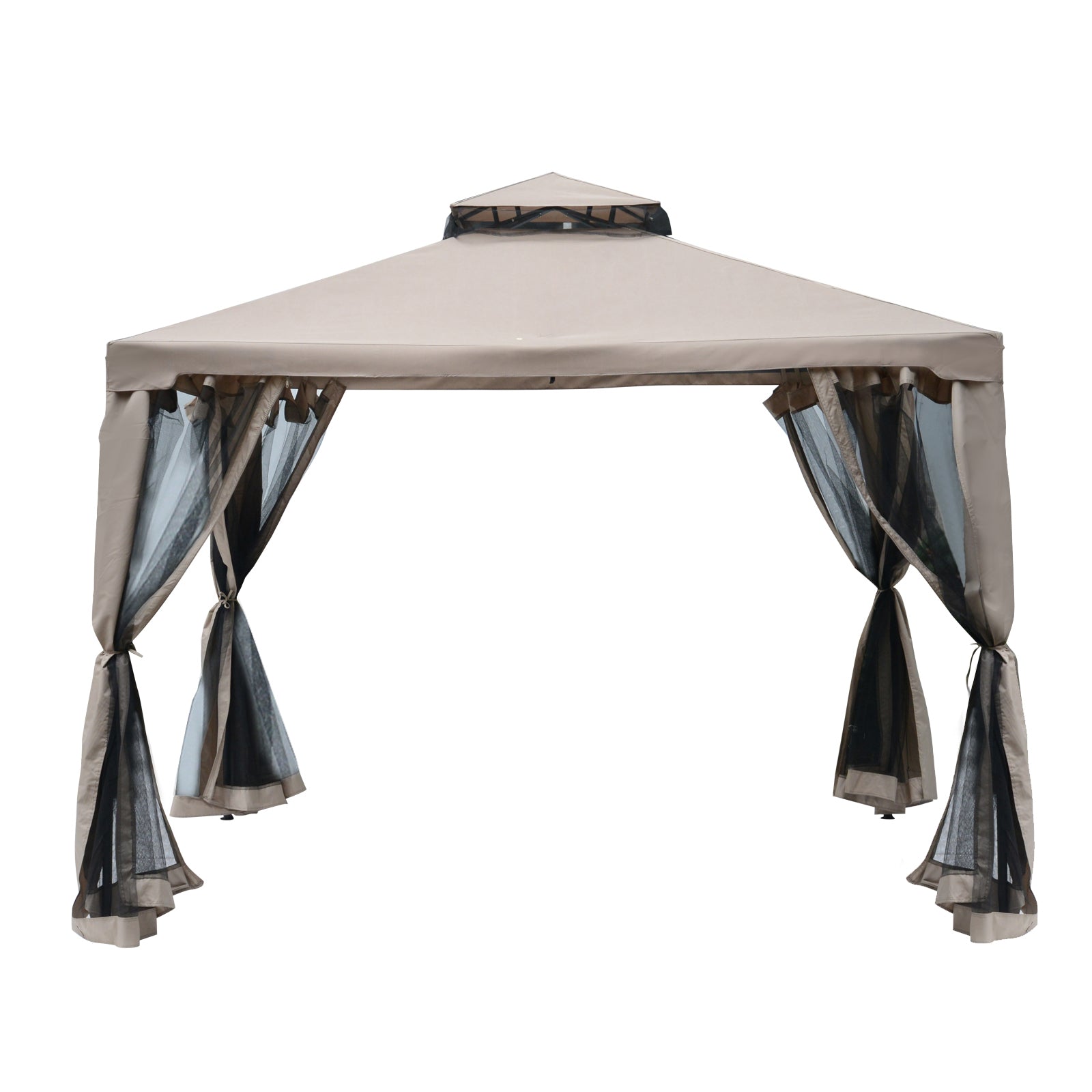 3 X 3(M) Metal Gazebo Outdoor 2-Tier Roof Marquee Party Tent with Netting