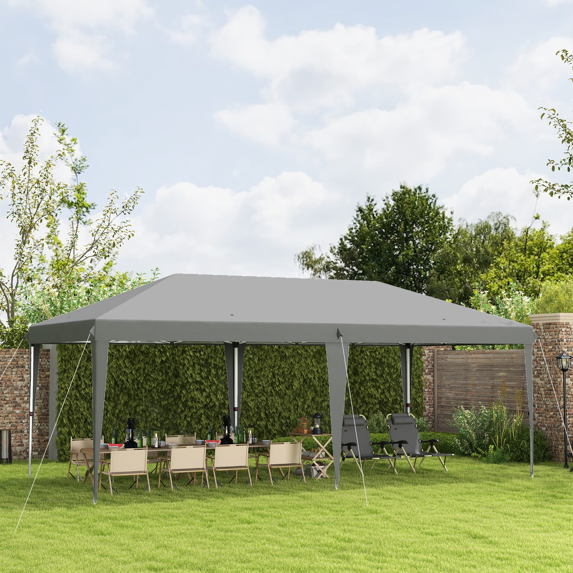 6 X 3M Garden Large Gazebo Canopy Waterproof Outdoor Party Tent Marquee