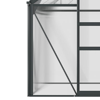 Polycarbonate Walk-In Garden Greenhouse Aluminium Frame Slide Door Window