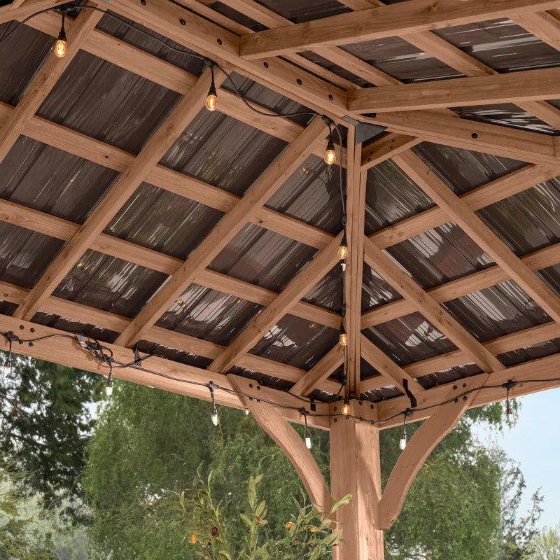 Barrington Cedar Patio Gazebo 4.8M X 3.6M (16Ft X 12Ft)
