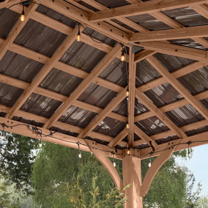 Barrington Cedar Patio Gazebo 4.8M X 3.6M (16Ft X 12Ft)