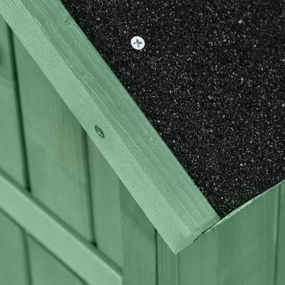 Garden Storage Shed 3 Utility Shelf Tool House W/ Asphalt Roof Lockabke Door