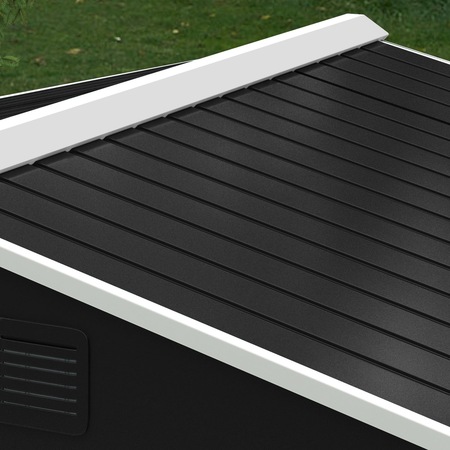 Garden Storage Shed with Ventilation Double Sliding Door Outdoor Tool Box