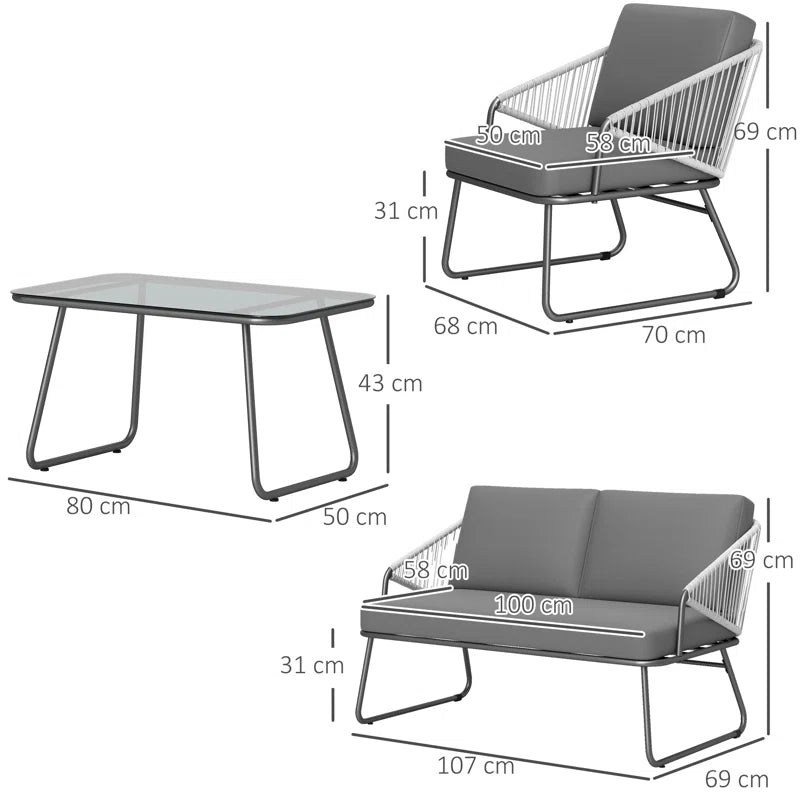 Rattan Sofa Set