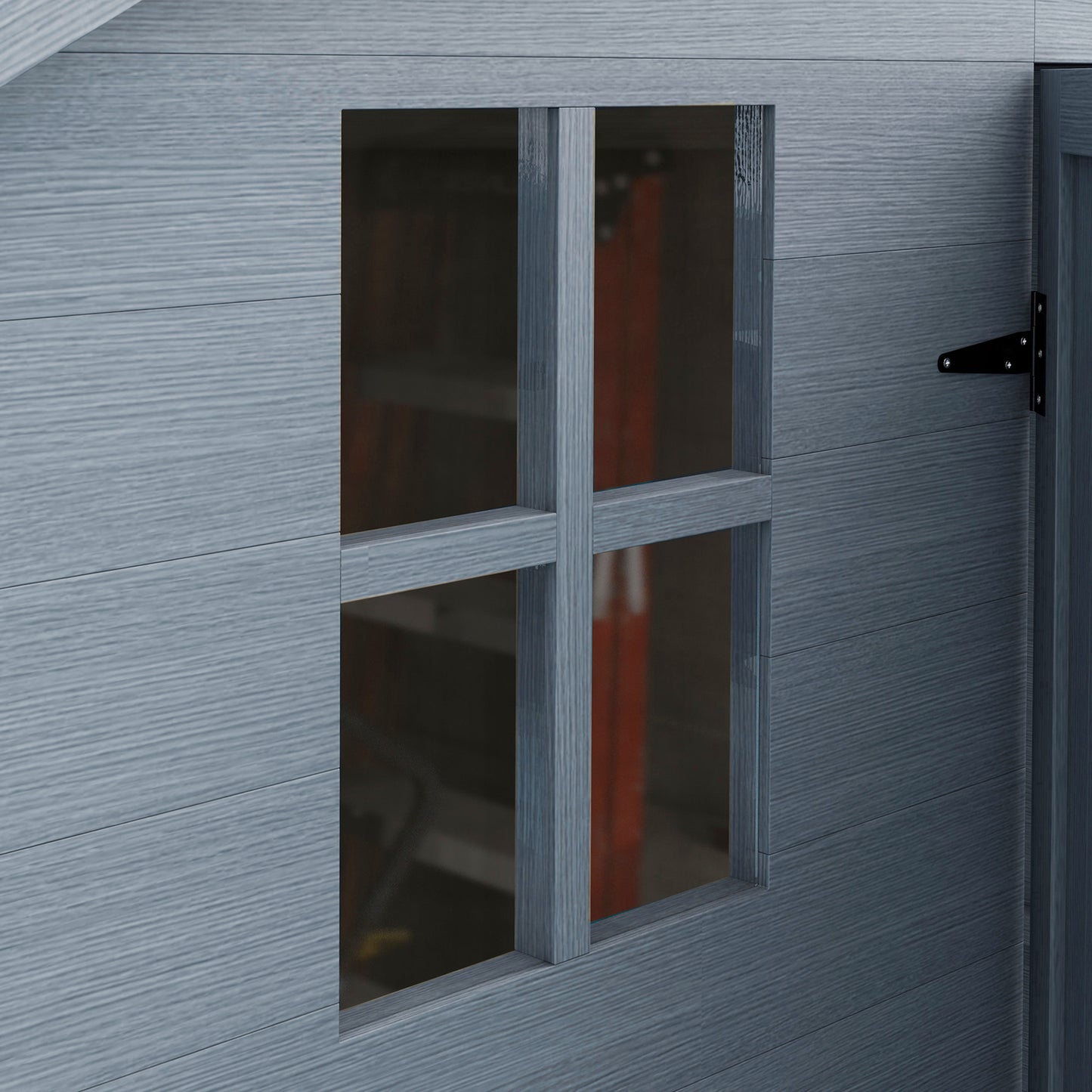 6 X 6.5FT Wooden Shed, Outdoor Storage Shed with Floor and Clear Window