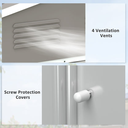 Garden Storage Shed with Ventilation Double Sliding Door Outdoor Tool Box