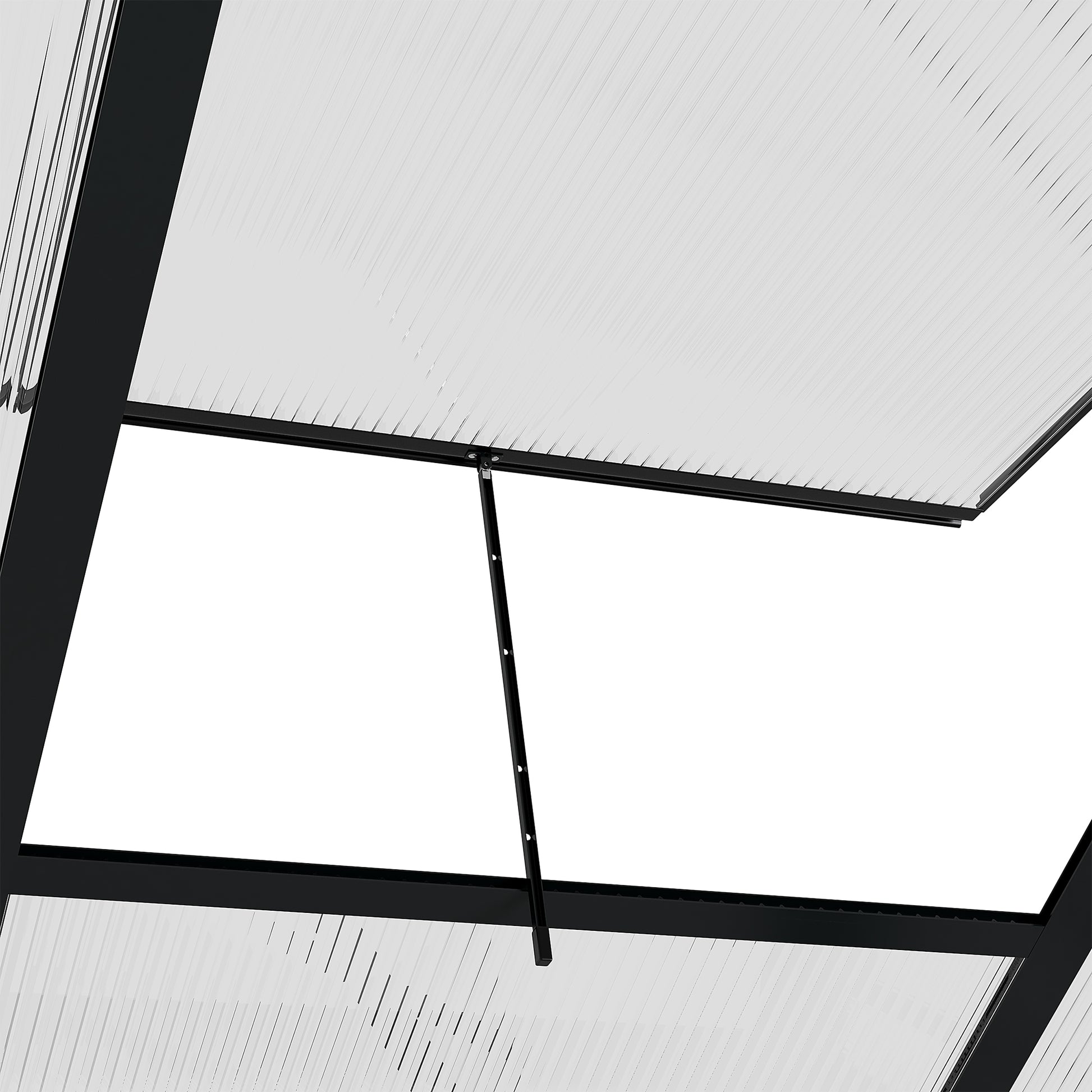 Polycarbonate Walk-In Garden Greenhouse Aluminium Frame Slide Door Window