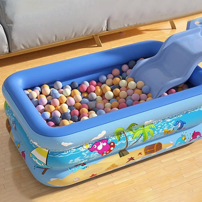 Inflatable Swimming Pool PVC Framed Swimming Pool Cartoon Pattern Water Play Pool for Summer Outdoor Indoor