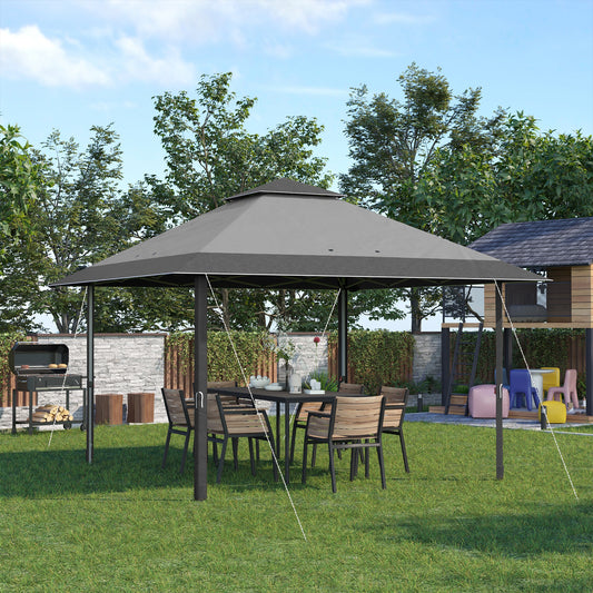 4 X 4M Outdoor Pop up Canopy Tent Gazebo W/ Steel Frame Adjustable Legs and Bag