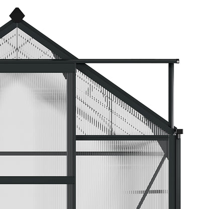 Polycarbonate Walk-In Garden Greenhouse Aluminium Frame Slide Door Window