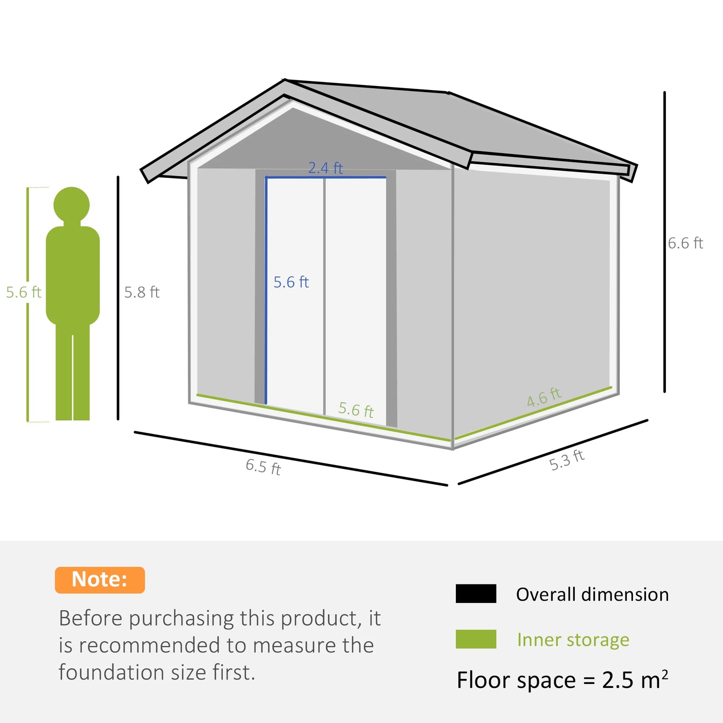 Garden Shed Tool Storage Overlap Construction Sliding Door Brown Wood Grain