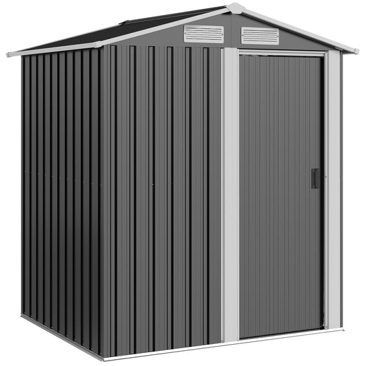 Outsunny 5Ft X 4.3Ft Outdoor Metal Storage Shed with Sliding Door Sloped Roof