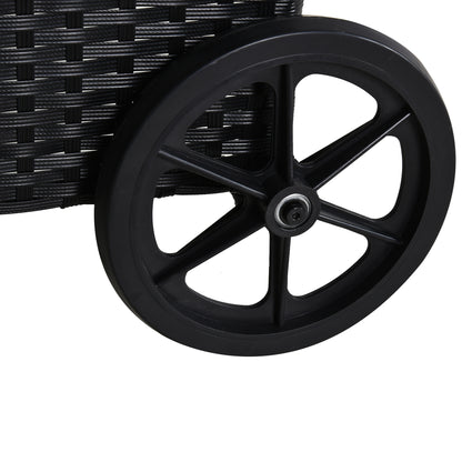 3PC Rattan Sun Lounger Wicker Sofa Day Bed Recliner Furniture Garden Patio