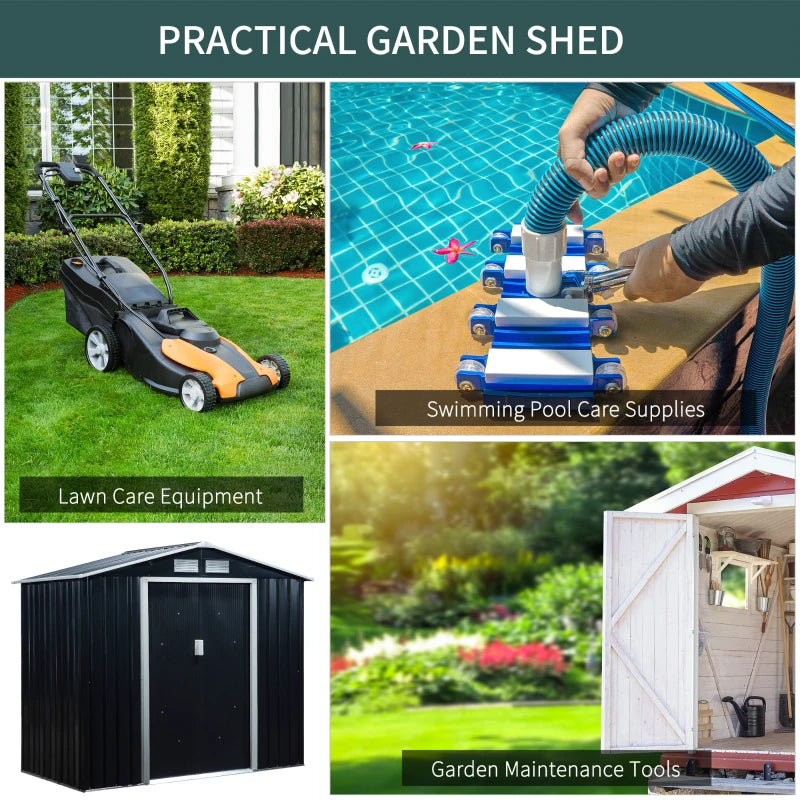 Outsunny 7 x 4ft Metal Garden Shed