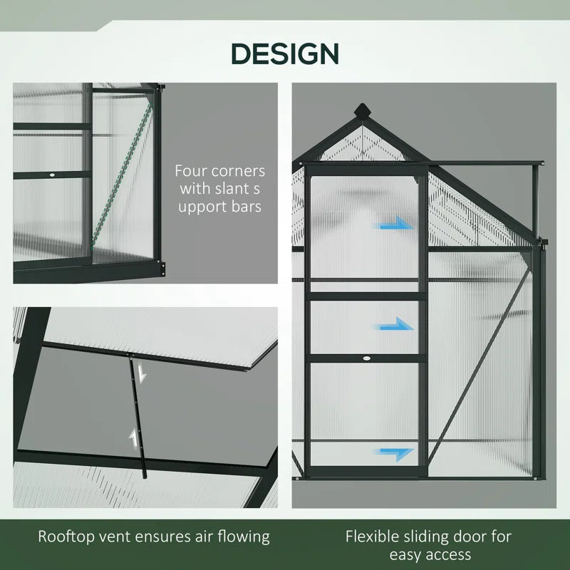 Annigje 6 Ft W X 4.5 Ft D Greenhouse
