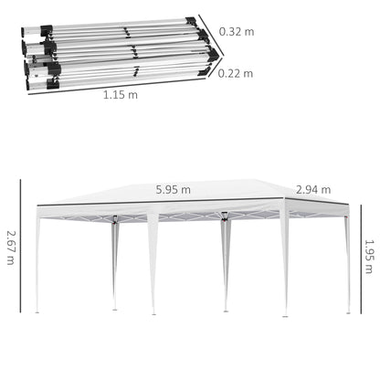 6 X 3M Garden Large Gazebo Canopy Waterproof Outdoor Party Tent Marquee