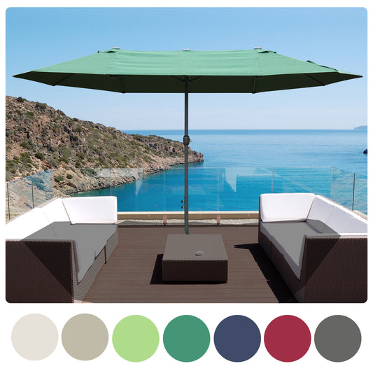 4.6M Patio Sun Umbrella Canopy Garden Double-Sided Sun Shade W/ Cross Base