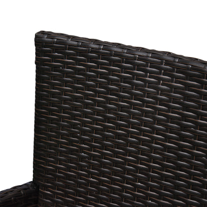 Rattan Chair Patio Sofa Chairs Set Cushioned Outdoor Rattan Furniture Armrests