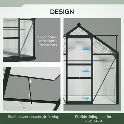 Arbe 6 Ft W X 8.5 Ft D Greenhouse