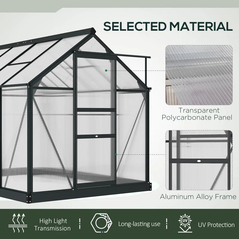 Arbe 6 Ft W X 8.5 Ft D Greenhouse