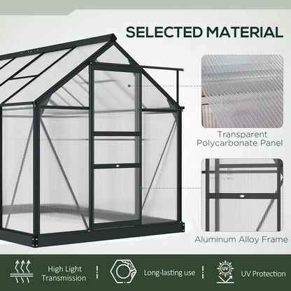 Arbe 6 Ft W X 8.5 Ft D Greenhouse