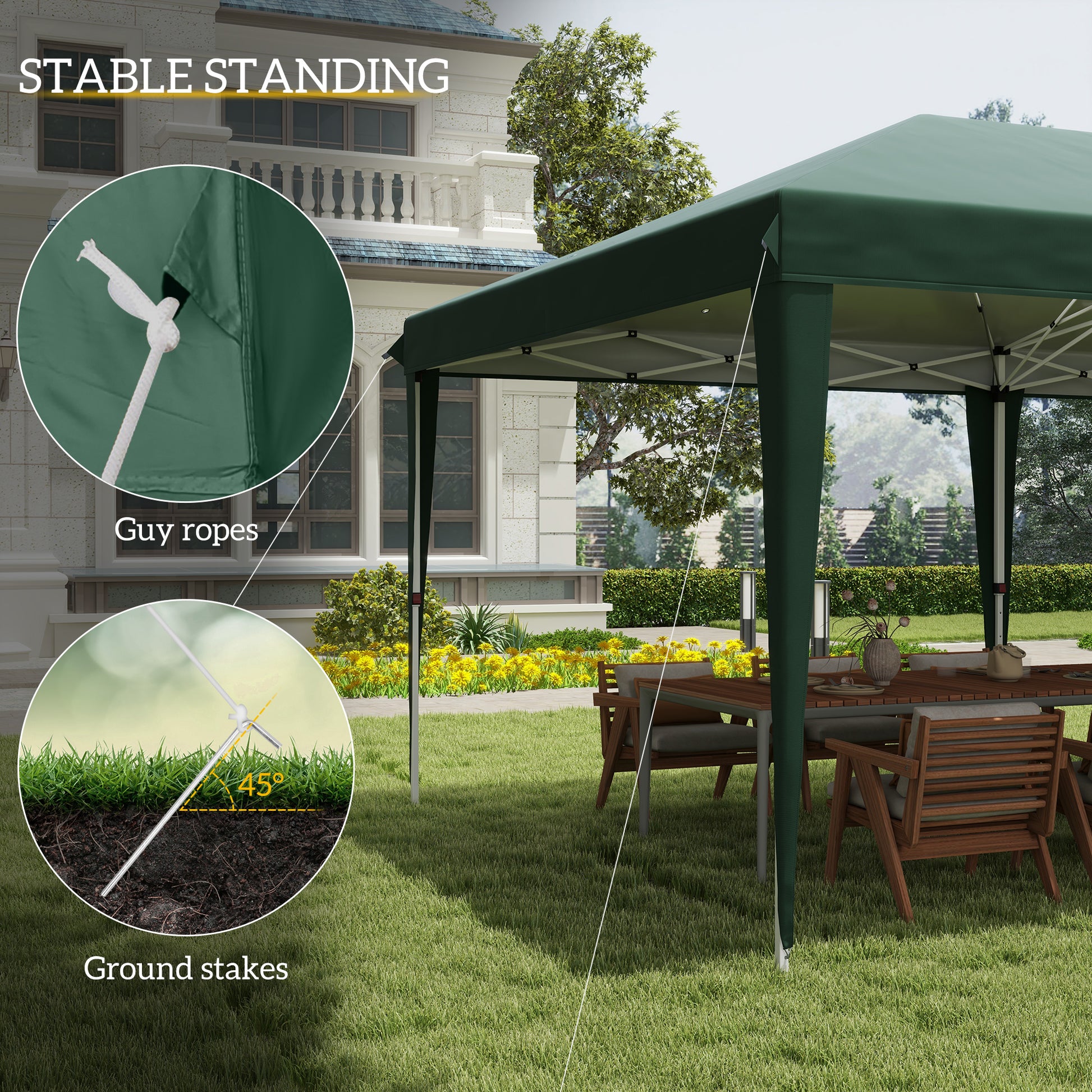 6 X 3M Garden Large Gazebo Canopy Waterproof Outdoor Party Tent Marquee
