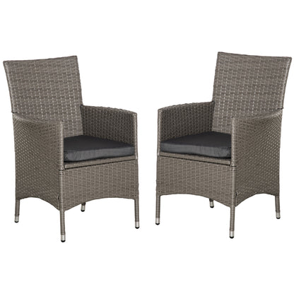 Rattan Chair Patio Sofa Chairs Set Cushioned Outdoor Rattan Furniture Armrests