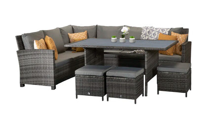 Iraheta 9 Seater Rattan Corner Sofa Set