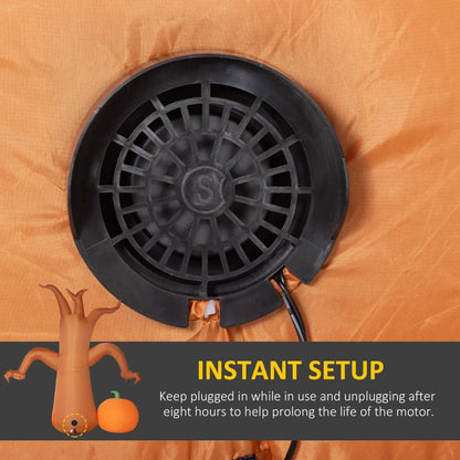 Outsunny 7.9FT Tall Halloween Inflatable Ghost Tree with Pumpkins