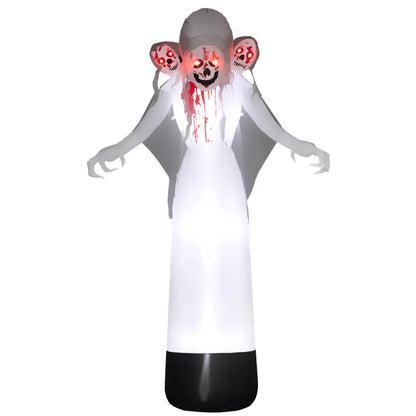 Outsunny 8.9FT Tall Halloween Inflatable Witch Ghost with Three Heads